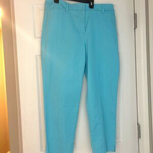 Talbots Perfect Crop Pant Aqua Size 12